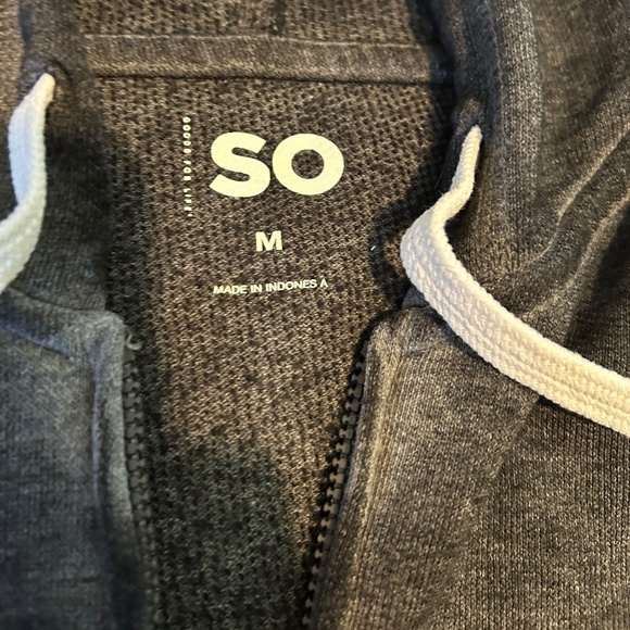 M SO Lightweight Grey Zip-Up Hoodie - Picture 2 of 5